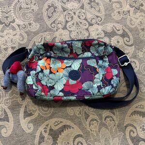 Floral Patterned Kipling Crossbody Bag